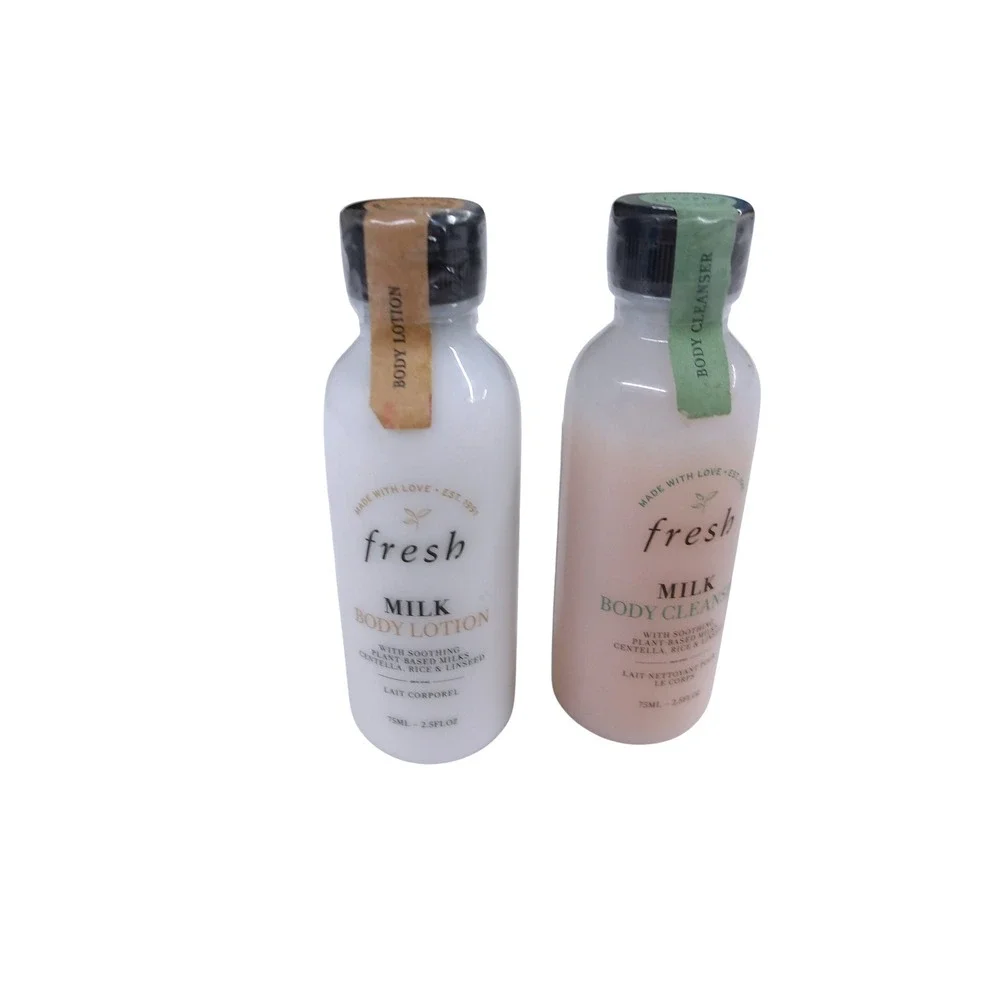 Fresh Milk Body Lotion & Cleanser Set Soothing Travel‎ Size 75ML/ #M7140